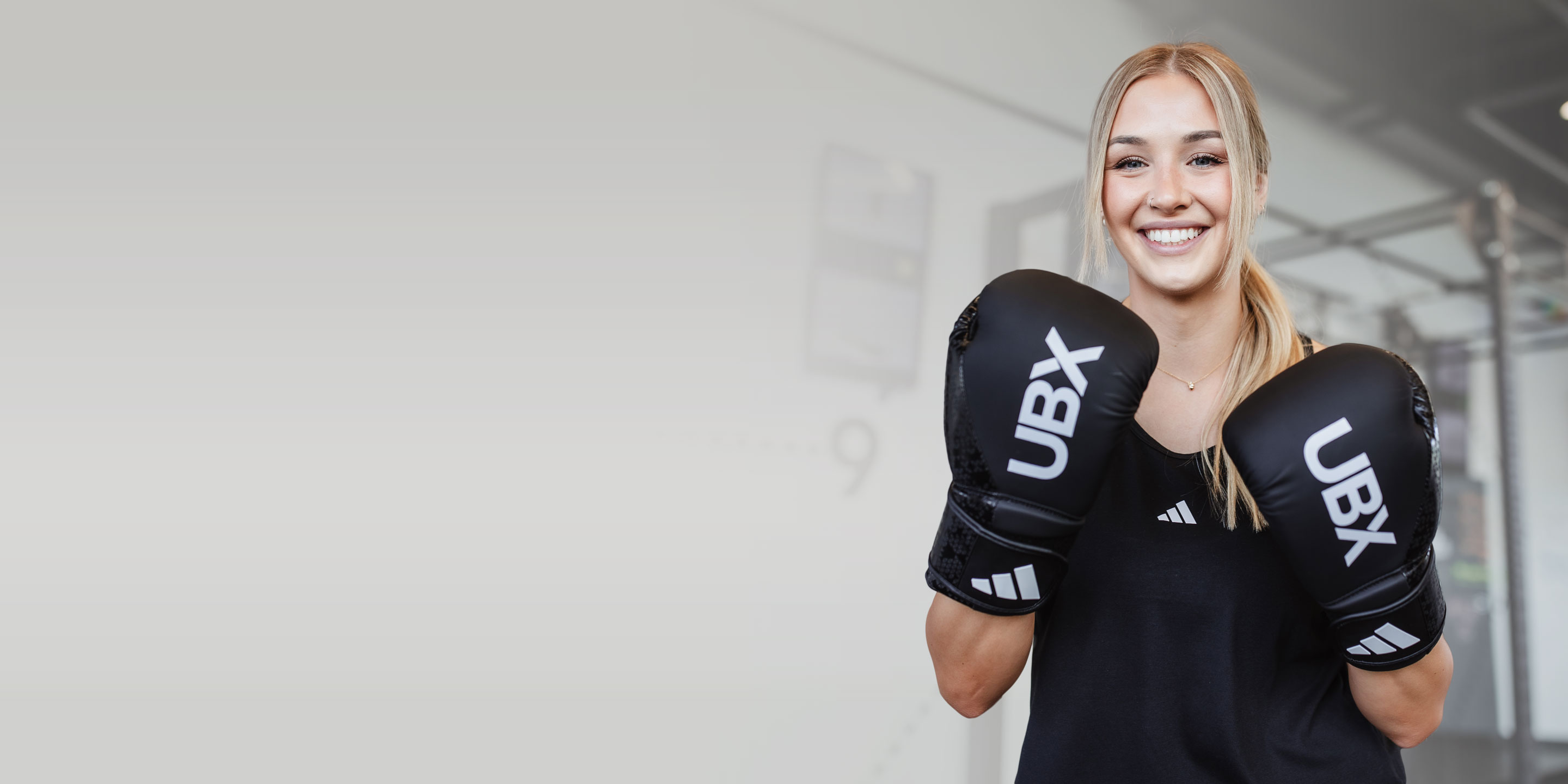 Girl with boxing gloves