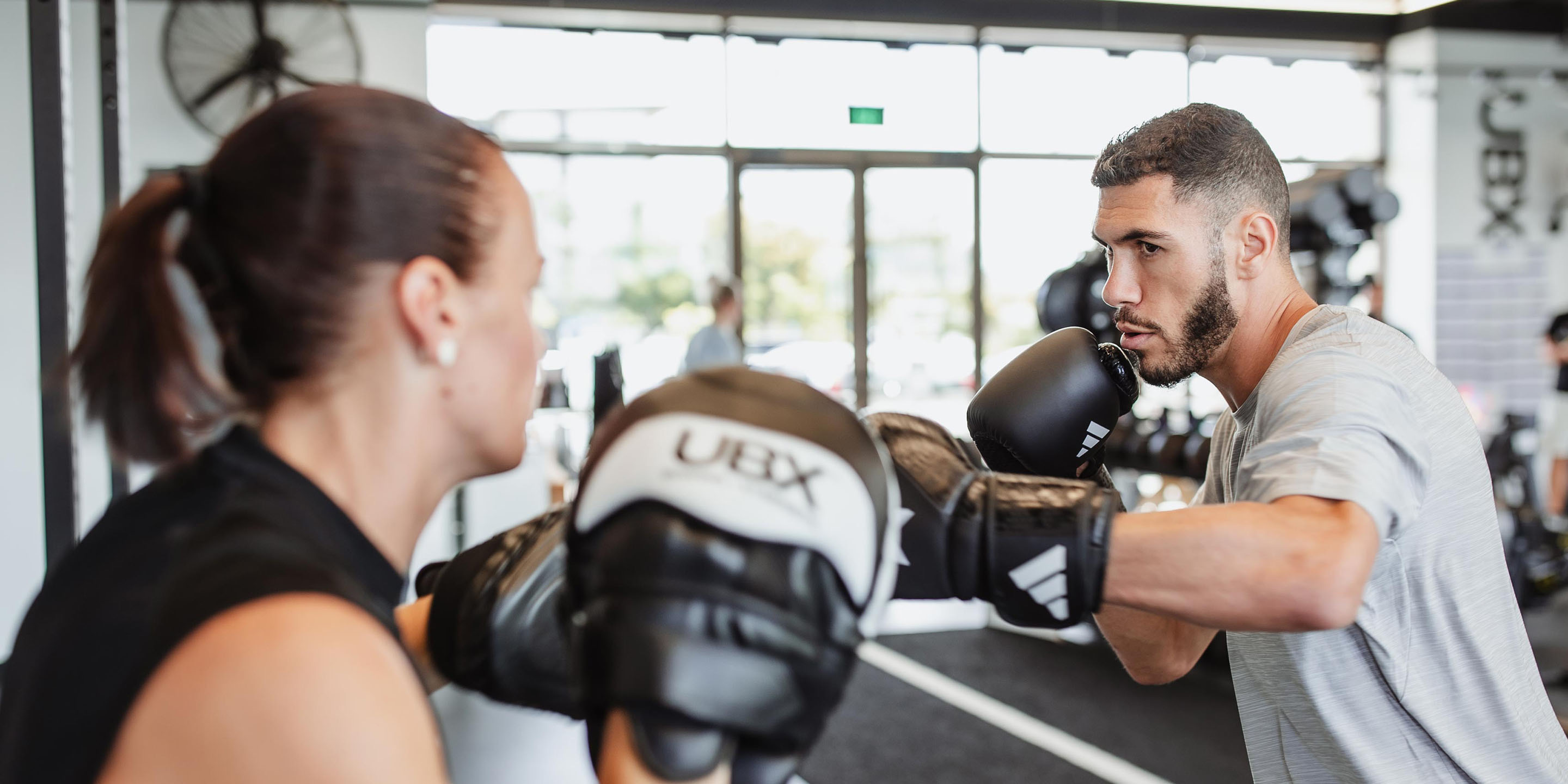 Person boxing at UBX