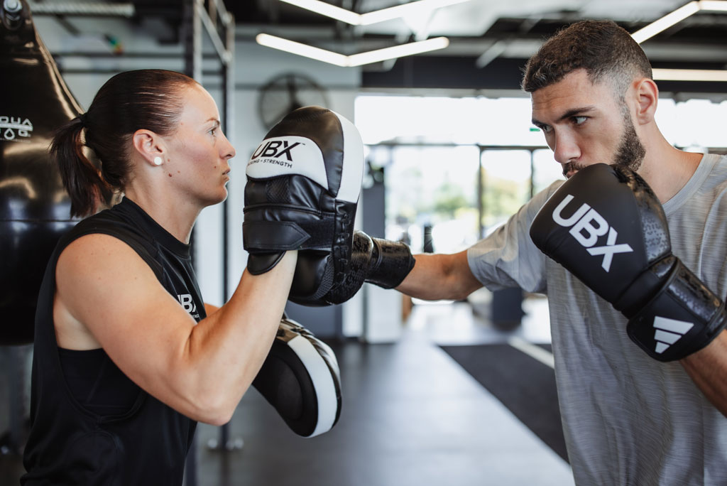 Girl at boxing gym